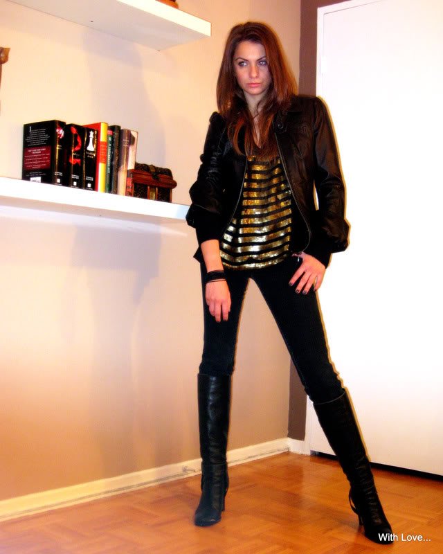 Marta Trysha wearing Alice & Olivia sequin top Photobucket